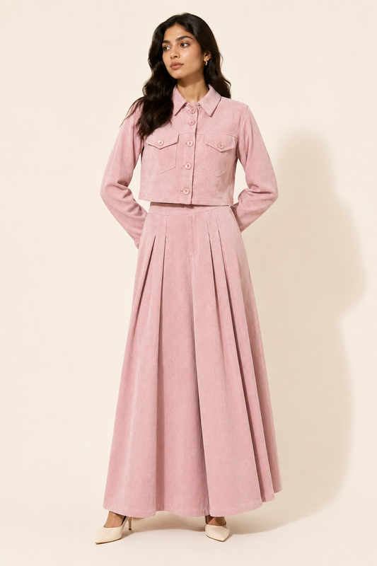 Blush Muse Jacket & Skirt Set