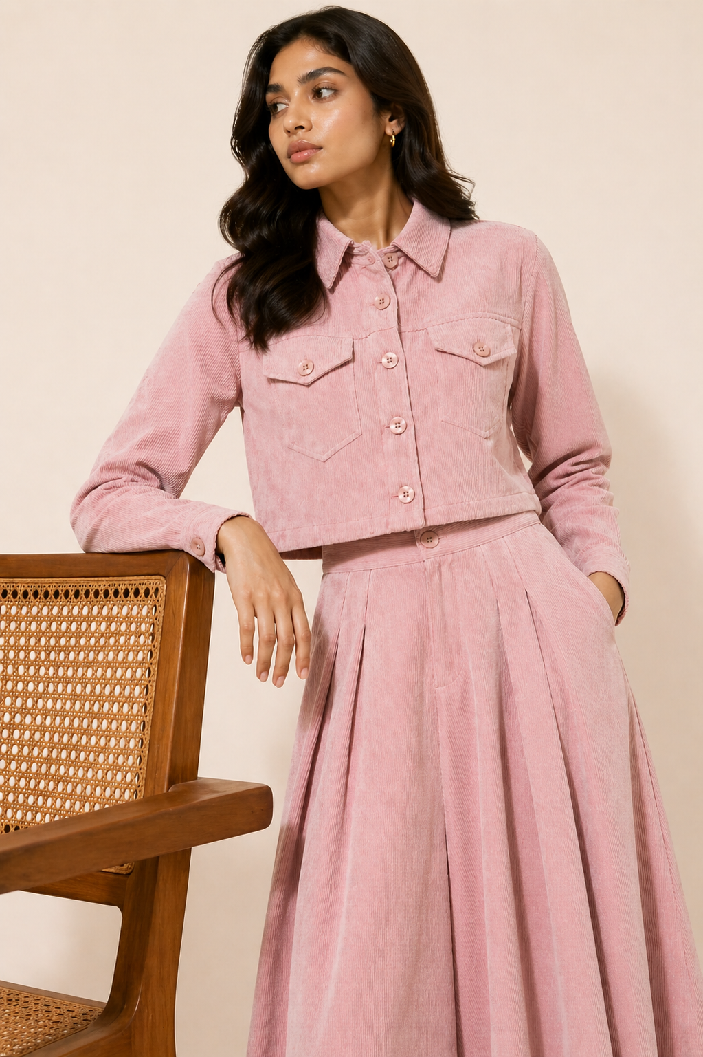 Blush Muse Jacket & Skirt Set
