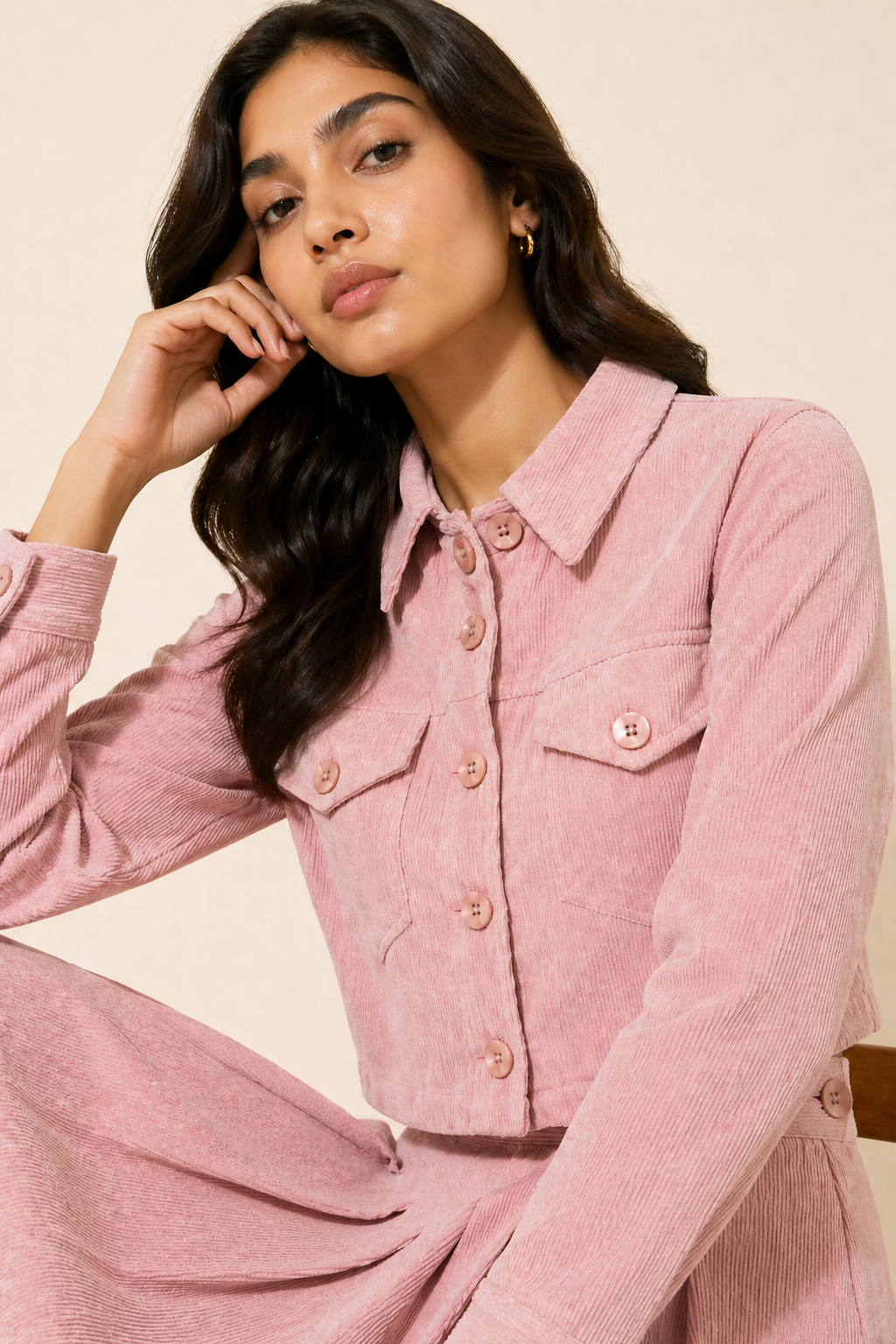Blush Muse Jacket & Skirt Set