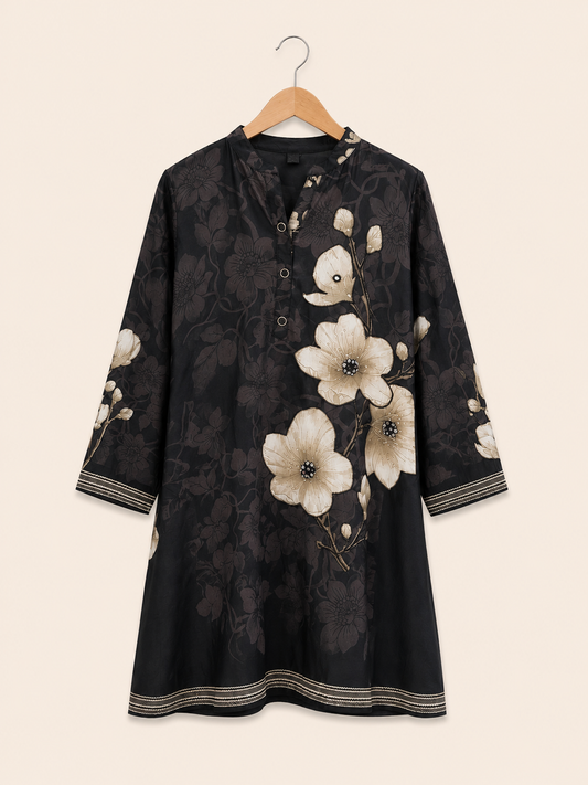 Noir Botanica Kurti Set