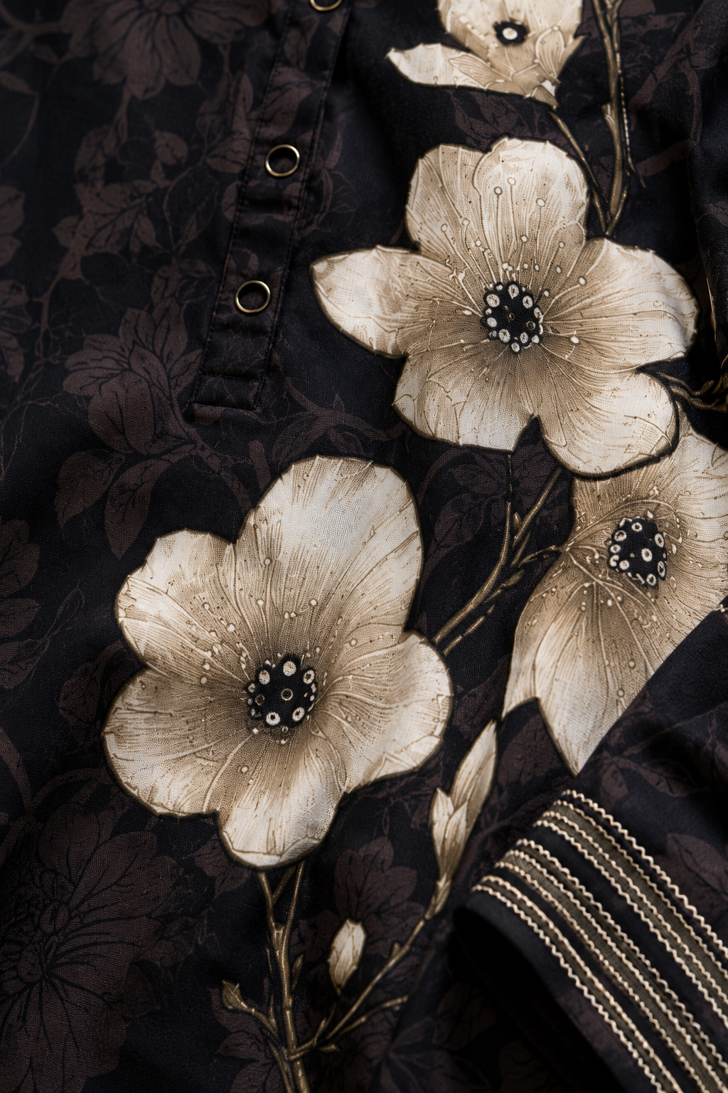 Noir Botanica Kurti Set